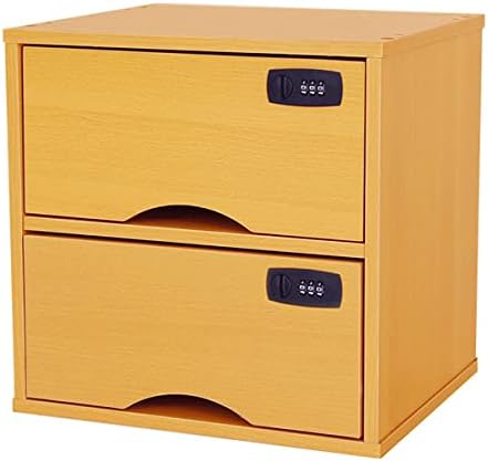 アンティーク調レザートランクチェスト三段（41㎝×63㎝）洋タンス木製